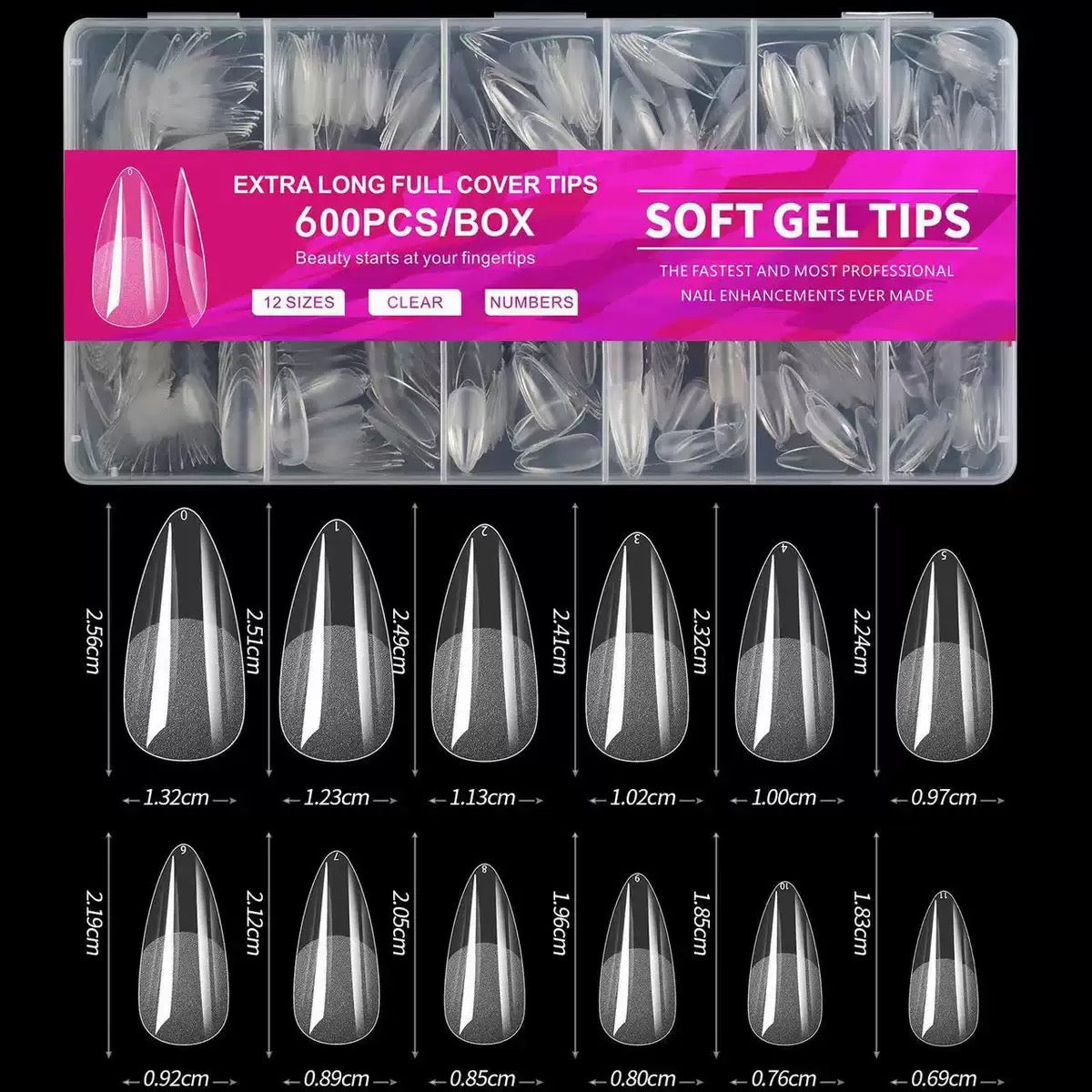 Soft gel tips (600pcs)
