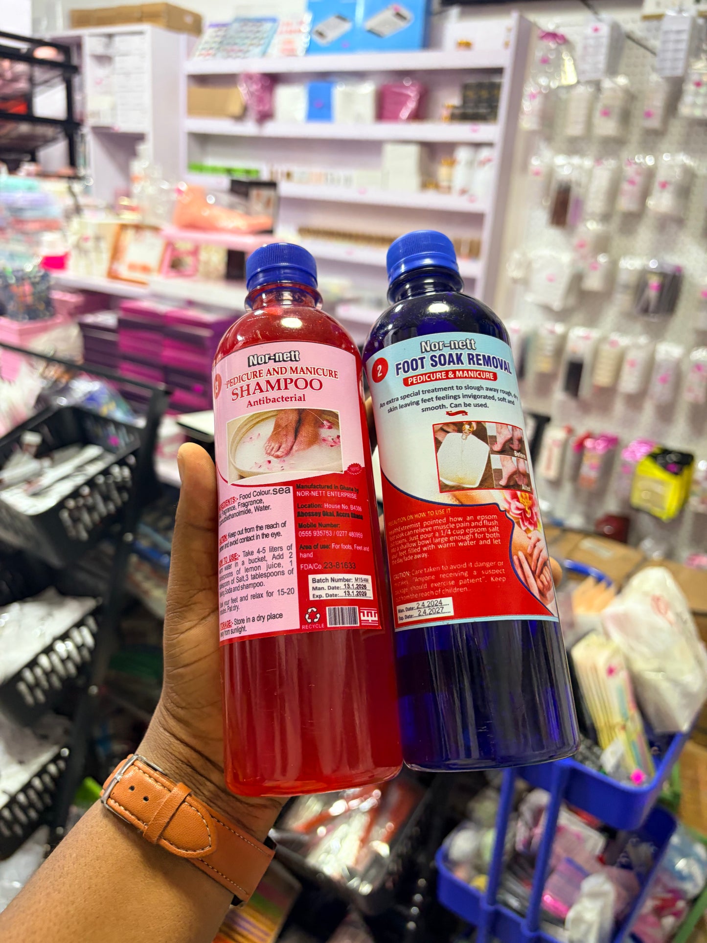 Shampoo and soak