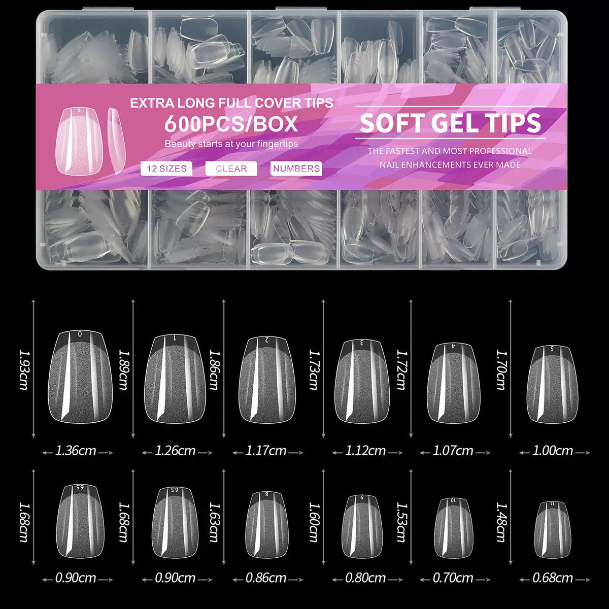 Soft gel tips (600pcs)