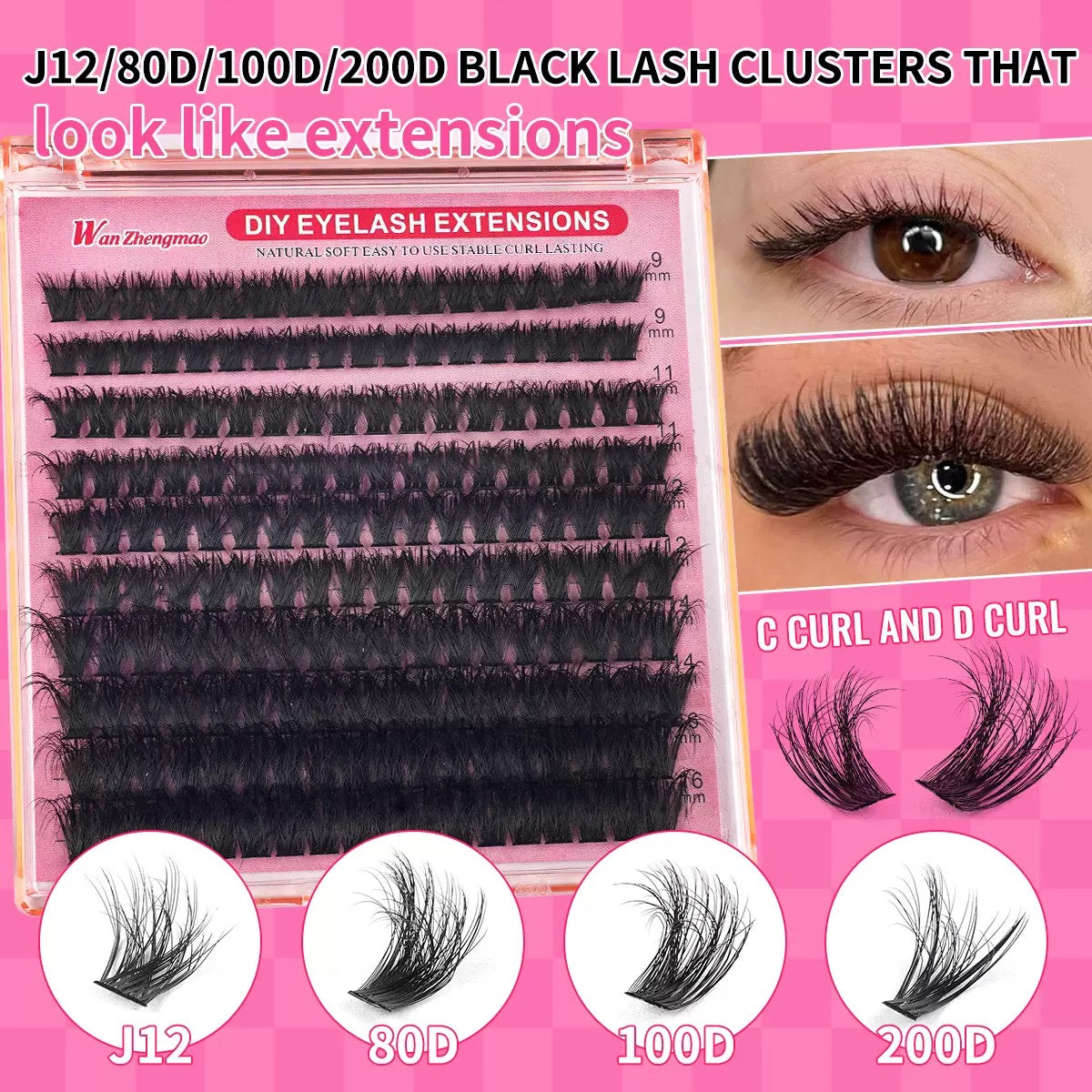 Cluster lash set