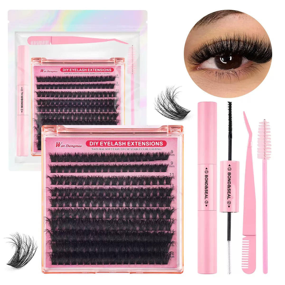 Cluster lash set