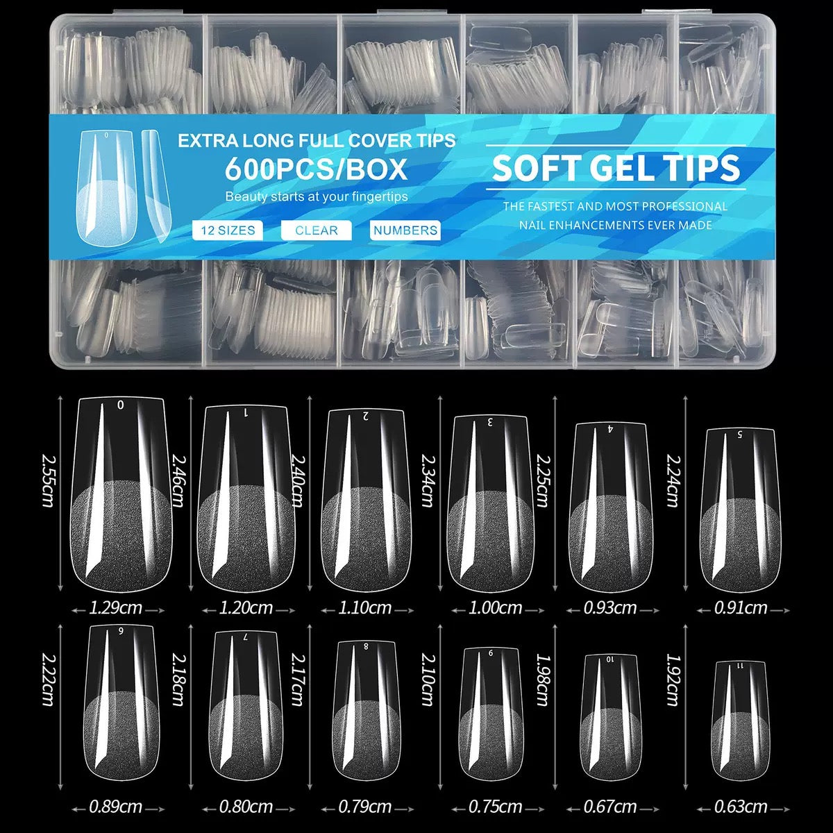 Soft gel tips (600pcs)