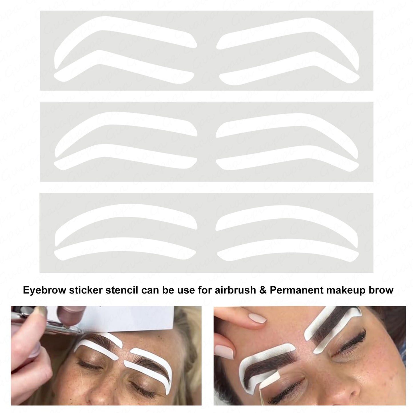 Brow stencil ( 12 pcs per pack )